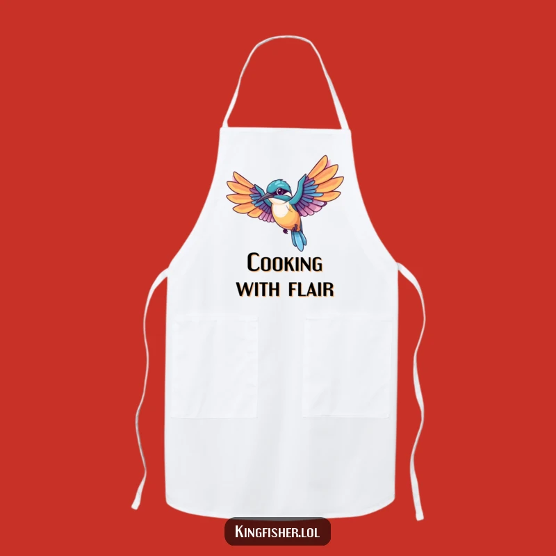 Kitchen Funny Kingfisher Apron: Flight Fun Humor, A Playful Humorous Gift for Cooks