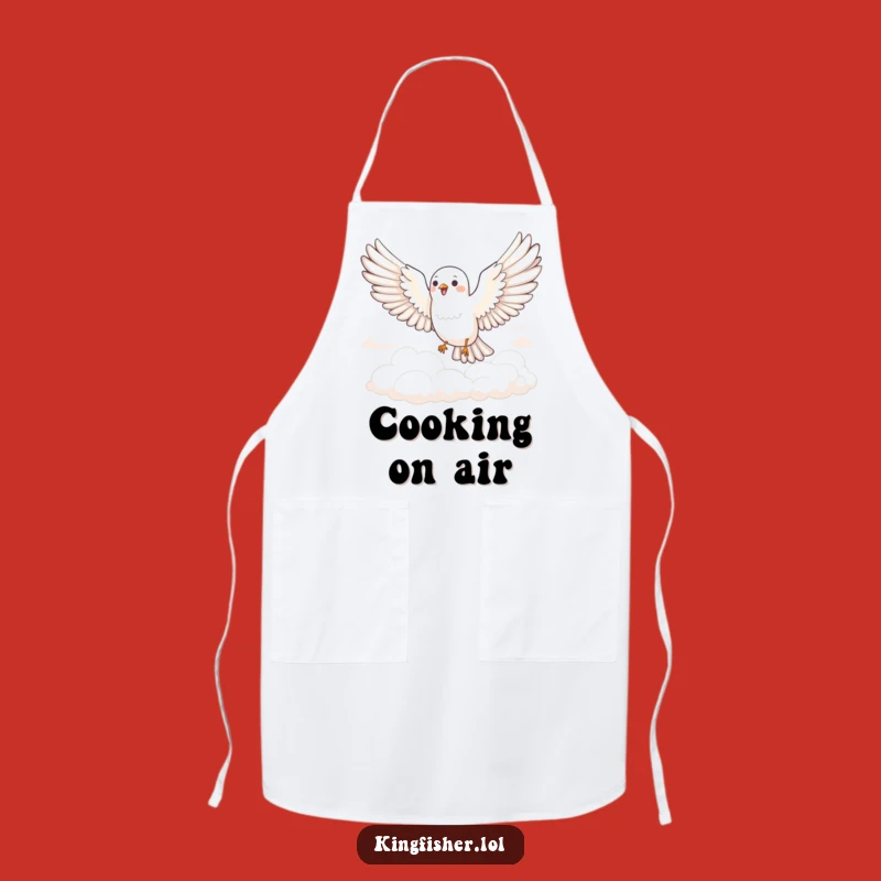 Funny Joyful Bird Apron: Cook with Fluffy Cloud Serenity