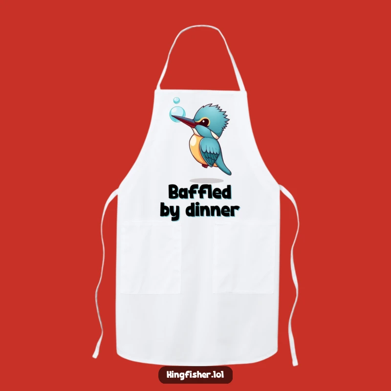 Funny Kingfisher Bubble Apron: Curious Kitchen Fun, Great Funny Gift!