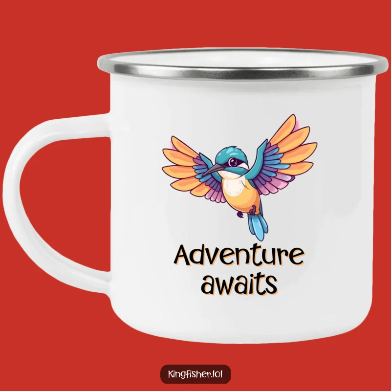 Adventure Funny Kingfisher Mug: Flight Trail, A Rugged Humorous Gift for Campers