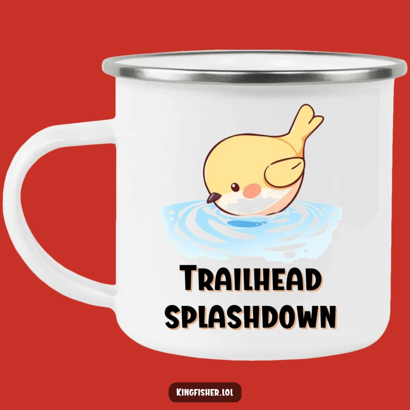 Durable Funny Bird Dive Camping Mug: Adventure with Humorous Aquatic Spirit