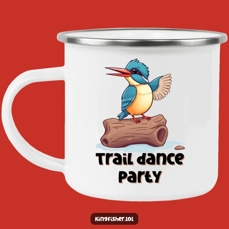 Funny Camp Kingfisher Mug - Dancing Log Adventure - Outdoor Gift
