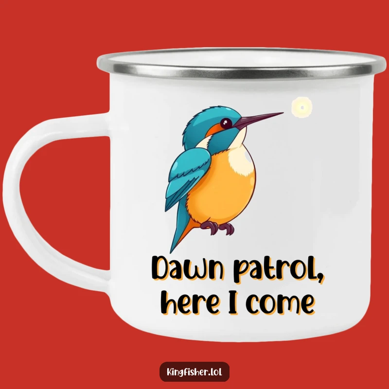Hopeful Kingfisher Camping Mug: Adventure with Purpose - Rugged Funny Gift!