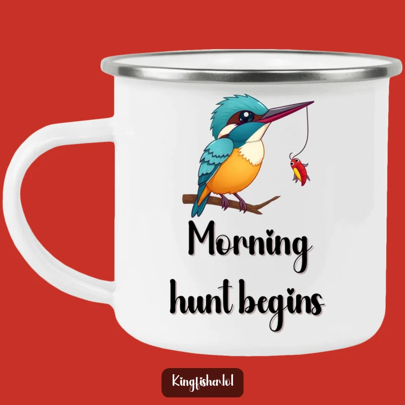 Durable Funny Kingfisher Wink Camping Mug - Outdoor Bird Gift
