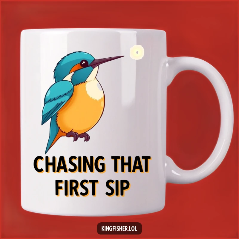 Hopeful Kingfisher Mug: Chase Your Dreams with this Bird - Inspiring Funny Gift!