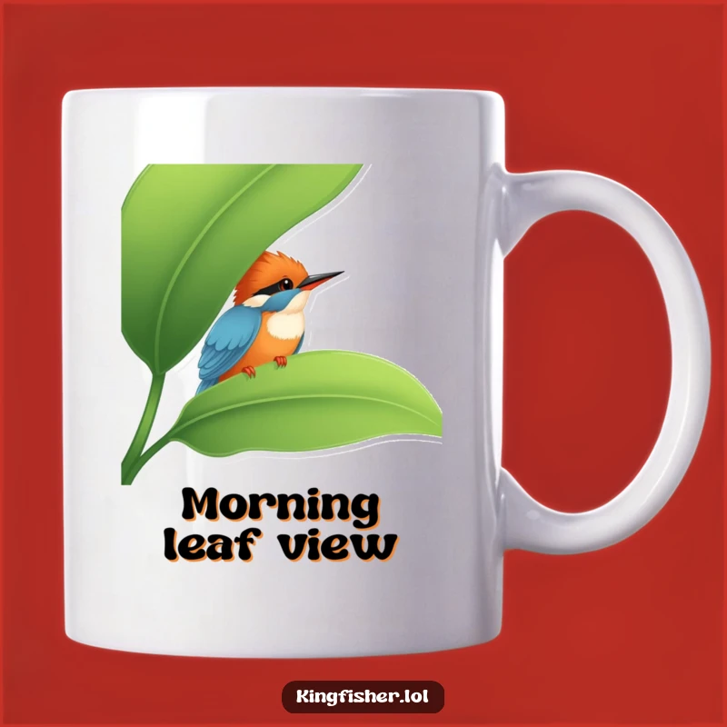 Funny Kingfisher Peek Mug: Shy Bird Hiding, Perfect Funny Gift!