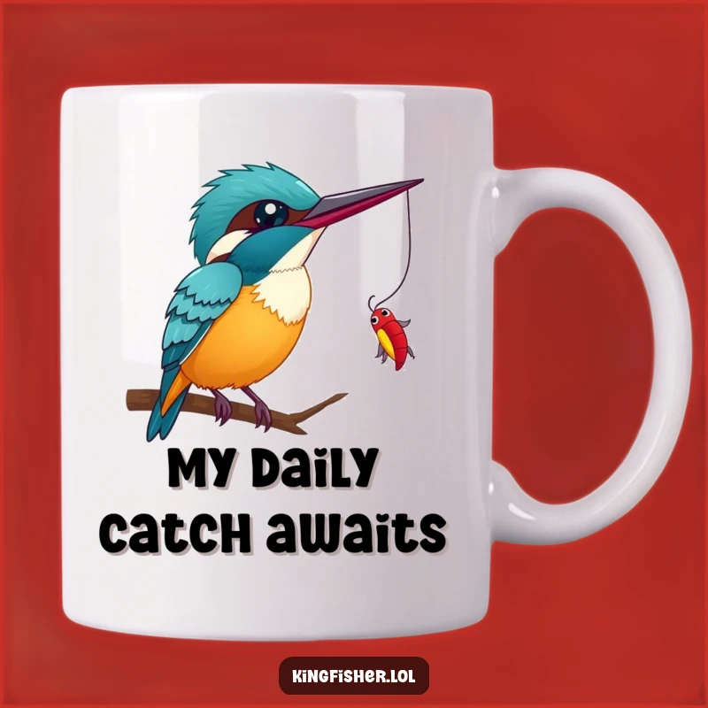 Funny Kingfisher Wink Mug - A Humorous Bird Gift for Kingfisher Lovers
