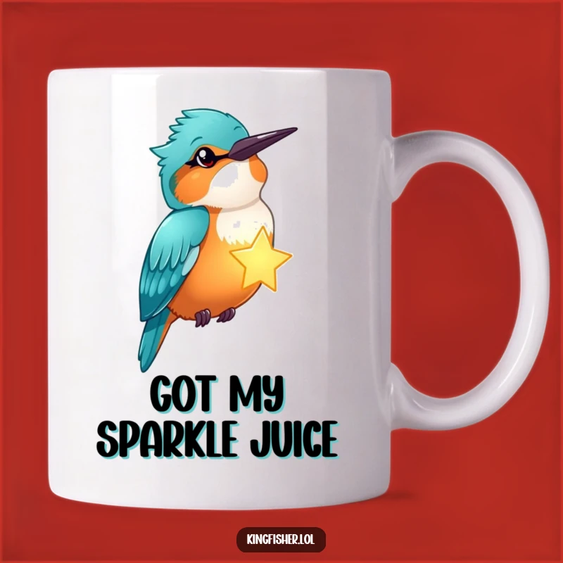 Funny Winking Kingfisher Star Mug - Magical Humorous Gift for Dreamers