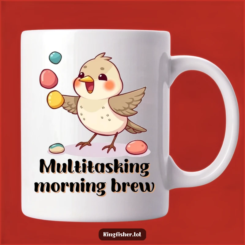 Talented Juggling Bird Mug: Show Off Skills with this Fun Character - Perfect Funny Gift!