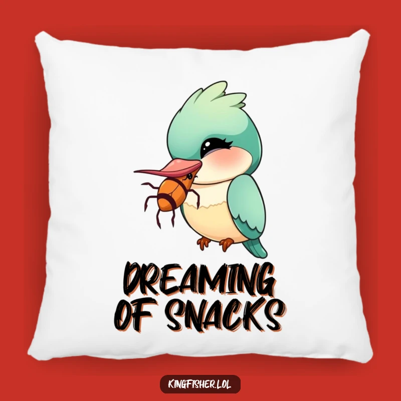 Comfy Funny Kingfisher Pillow: Big Bug Hug, A Soft Humorous Gift for Cozy Laughs