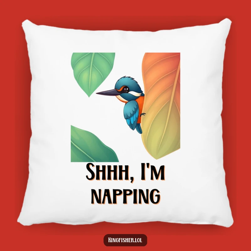 Comfy Kingfisher Leaf Pillow - Soft & Cheerful Accent Pillow