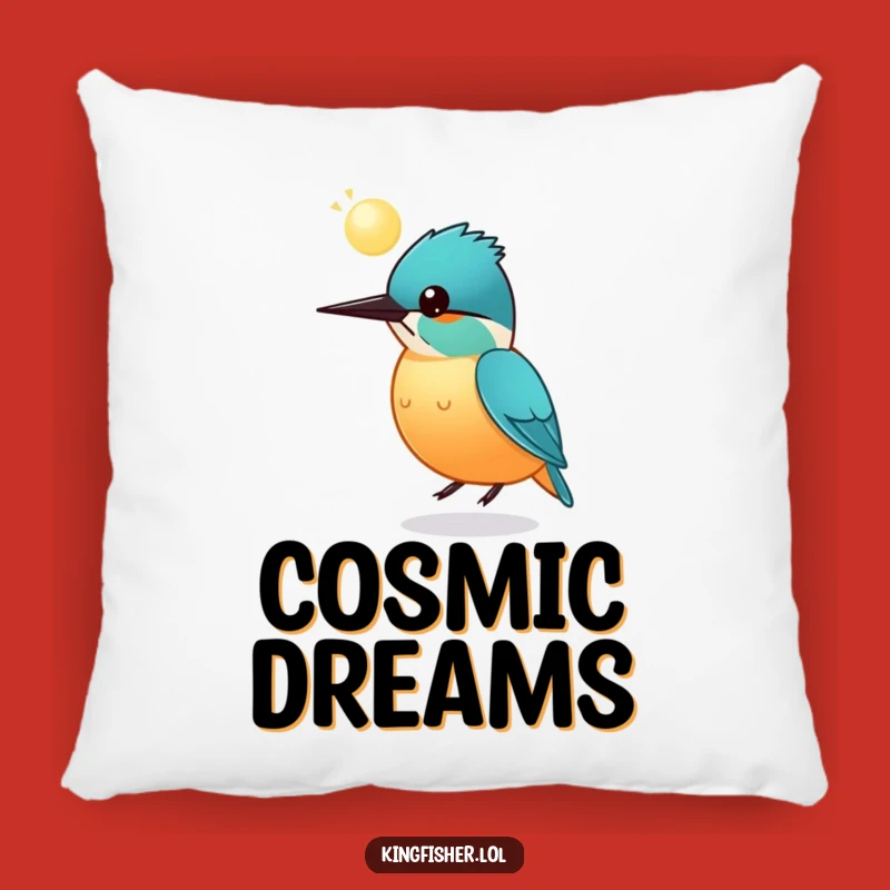 Funny Round Kingfisher Sphere Pillow: Cozy Comfort with a Glowing Touch