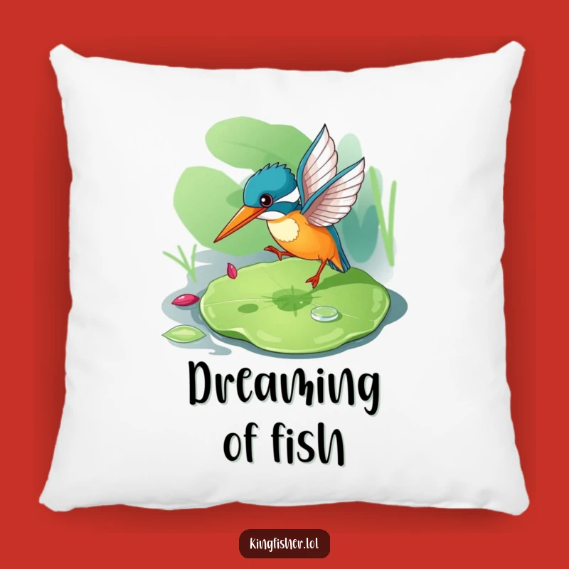 Funny Kingfisher Pillow: Cozy Hunter Comfort, Perfect Sweet Humorous Gift