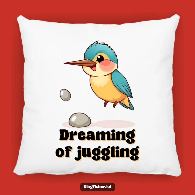 Funny Smiling Kingfisher Pillow: Cozy Comfort with an Awkward Twist Gift