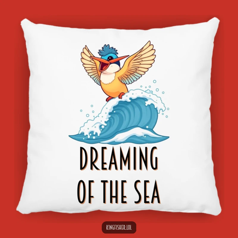 Funny Kingfisher Pillow: Comfy Bird Cushion for a Splash of Cheer