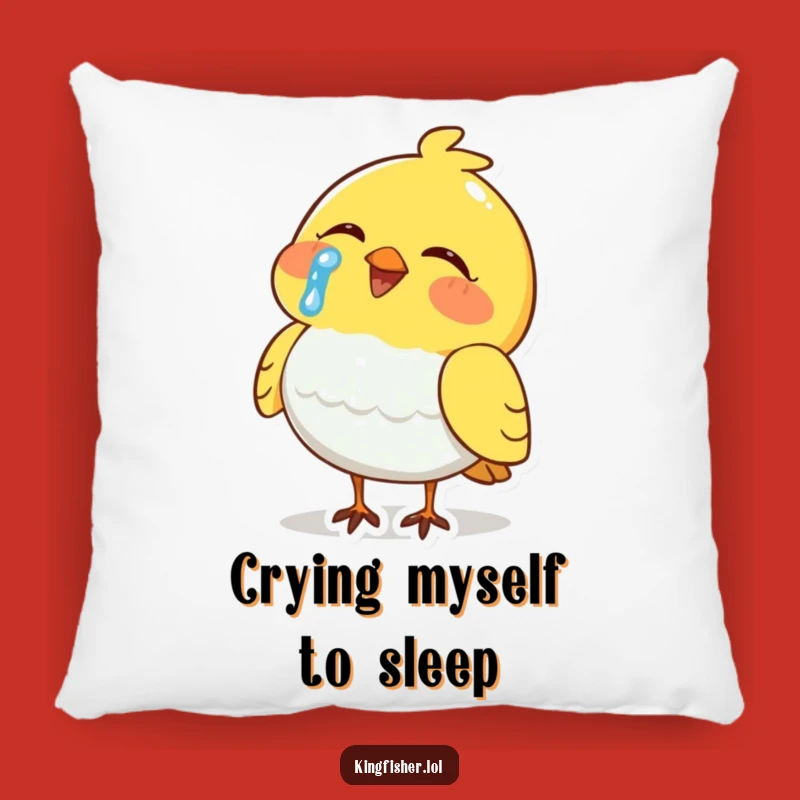 Funny Crying Laughing Bird Pillow: Huggable Humor - Adorable Funny Gift!