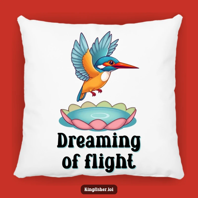 Funny Kingfisher Flight Pillow: Cozy Bird Accent, Perfect Funny Gift!