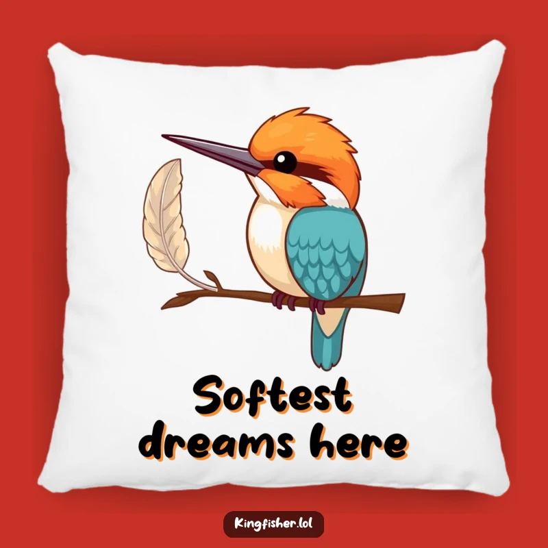 Funny Shy Kingfisher Pillow: Soft Comfort, Feather Gift