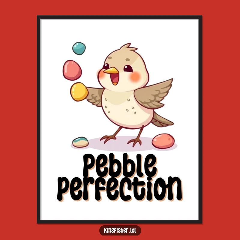 Whimsical Juggling Bird Digital Art: Instant Fun for Your Walls - Amazing Funny Gift!