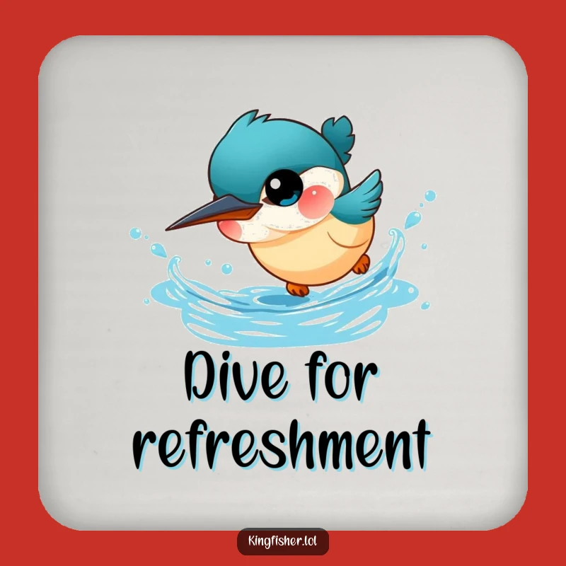 Funny Kingfisher Coaster: Cute Diving Bird Protection, Perfect Funny Gift Set