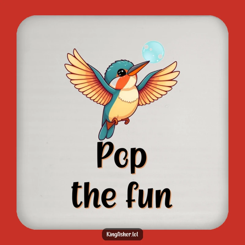 Funny Kingfisher Bubble Coasters: Playful Wings Protection, Chic Funny Gift