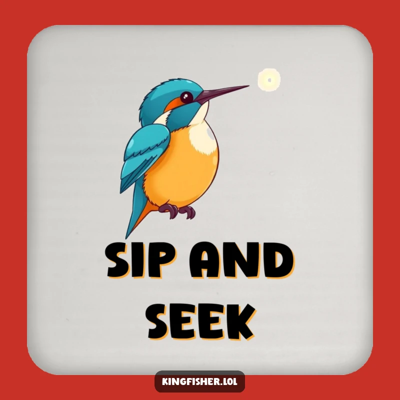 Inspiring Kingfisher Coasters: Protect Surfaces with Purpose - Thoughtful Funny Gift Set!