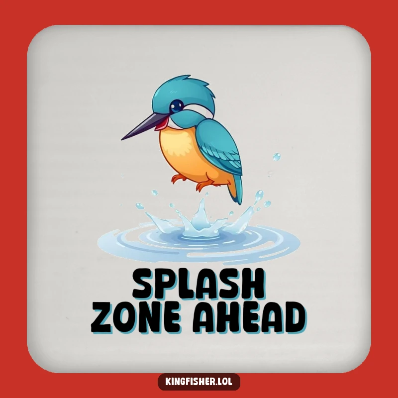 Funny Kingfisher Coaster: Protect Surfaces with Playful Humor