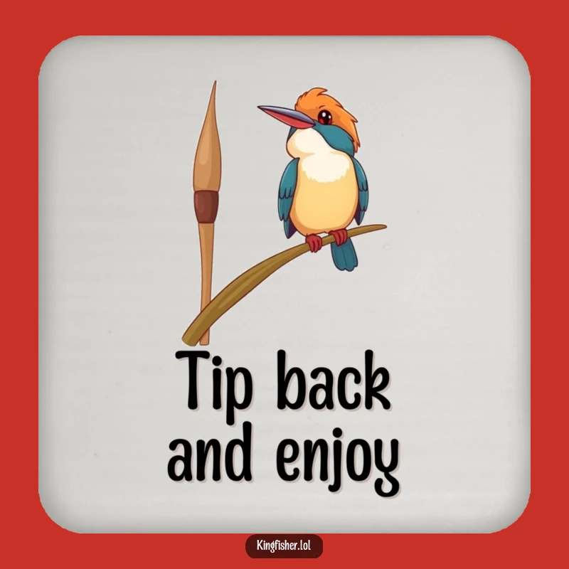 Funny Kingfisher Coasters: Swaying Reed Protection, Chic Funny Gift for Tables