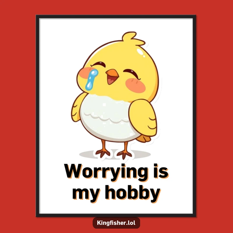 Funny Crying Laughing Bird Poster: Hilarious Art for a Good Laugh - Perfect Funny Gift!