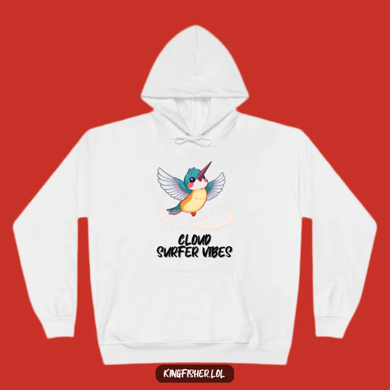Funny Kingfisher Hoodie: Cozy Cheerful Soaring Bird, Ideal Funny Gift
