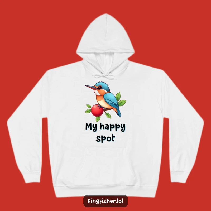 Cozy Funny Kingfisher Hoodie: Happy Berry Humor, A Warm Humorous Gift for Cheerful Days