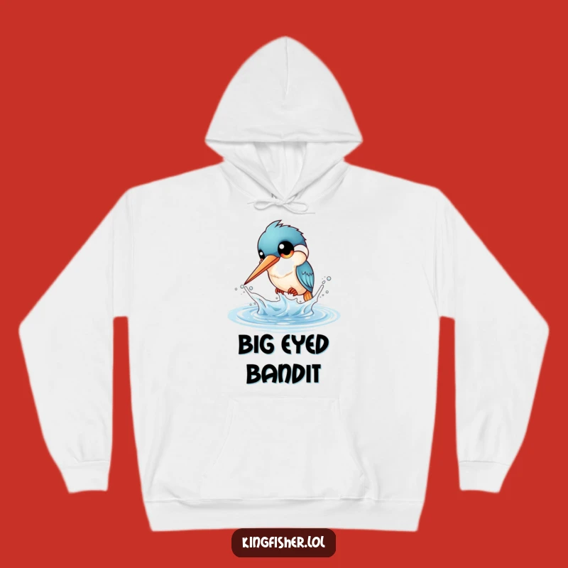 Cozy Funny Kingfisher Splash Hoodie: Stay Warm with Playful Water Fun