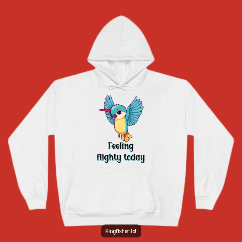Cozy Kingfisher Cartwheel Hoodie: Warmth and Merriment - Ideal Funny Gift!