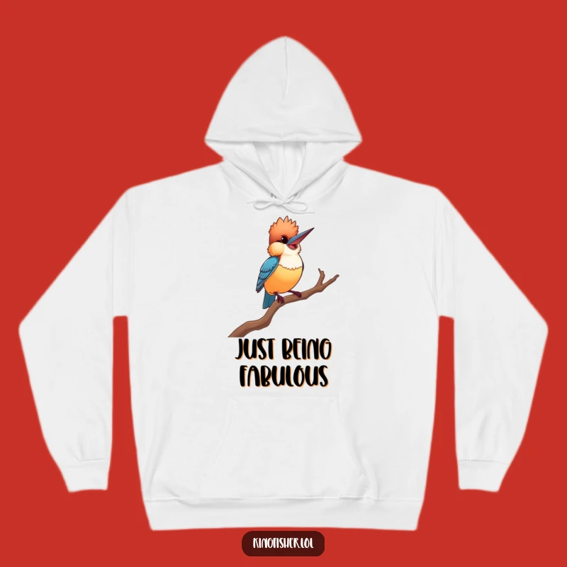 Cozy Proud Kingfisher Hoodie - Funny Dramatic Bird Lover Gift