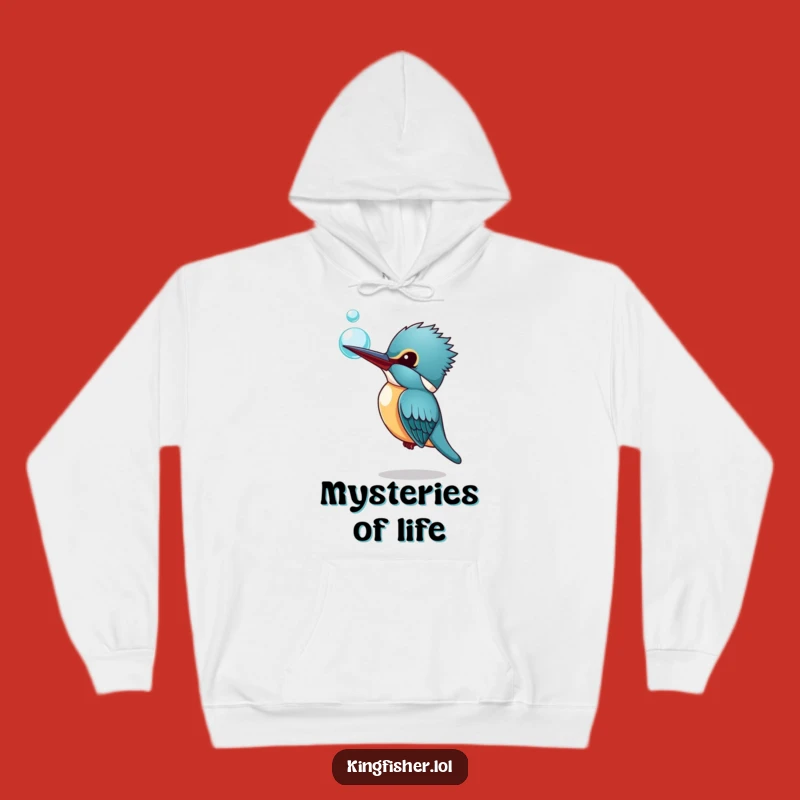 Funny Kingfisher Bubble Hoodie: Cozy Curious Bird Comfort, Ultimate Funny Gift!