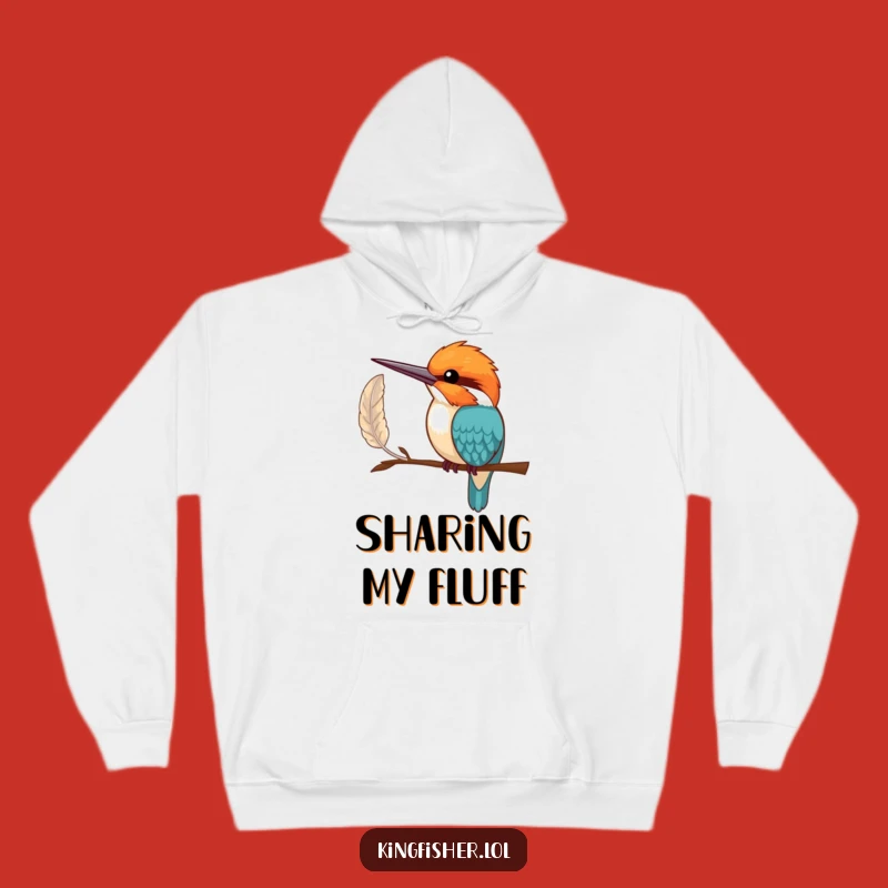 Funny Shy Kingfisher Hoodie: Cozy Comfort with a Feather