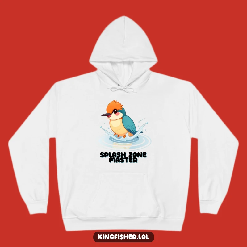 Funny Happy Kingfisher Splash Hoodie - Cozy Bird Fun - Funny Gift
