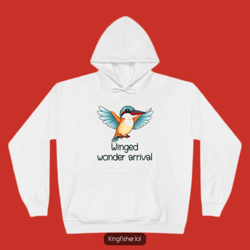 Funny Graceful Kingfisher Hoodie: Cozy Up with a Bird's Elegant Pose