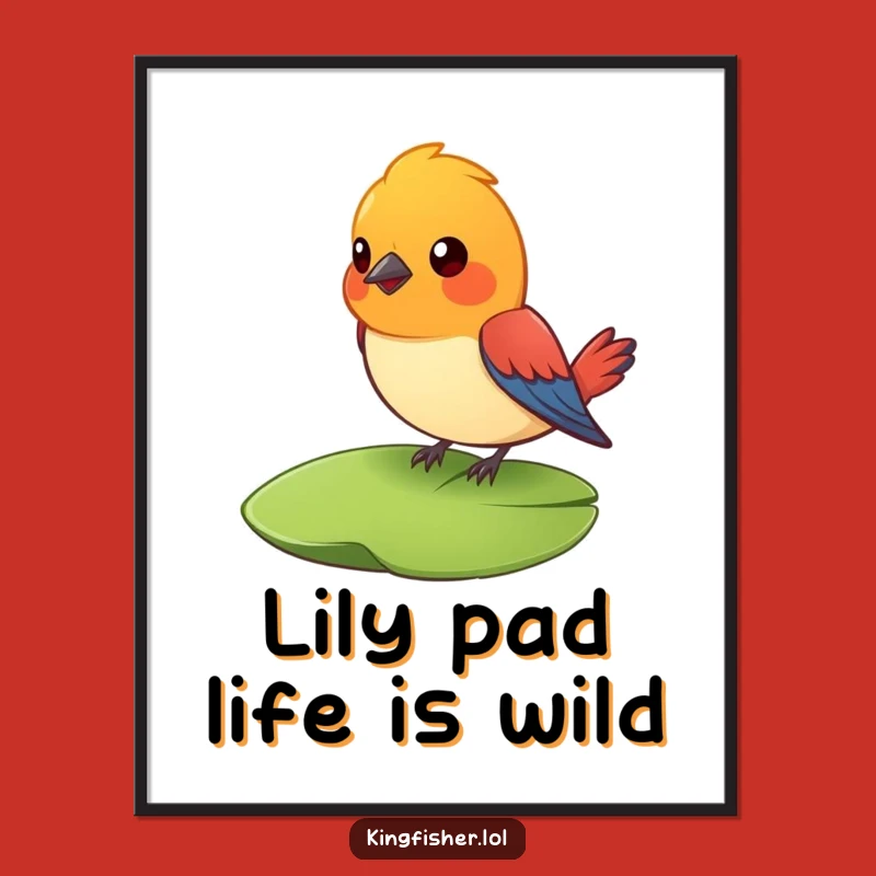 Funny Free Printable Wall Art: Surprised Bird - Whimsical Downloadable Nature Decor