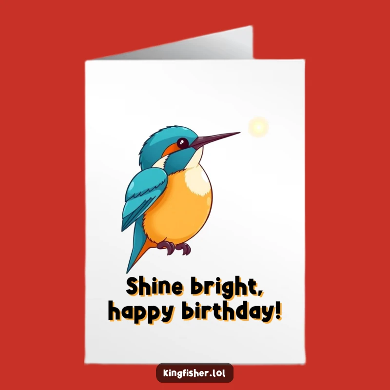 Free Printable Birthday Card: Hopeful Kingfisher, Inspirational Downloadable Greeting