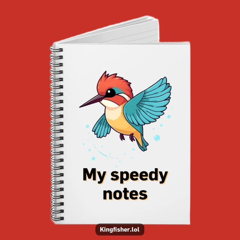 Funny Kingfisher Bubble Trail Notebook: Jot Down Ideas with Bird's Sparkling Speed!