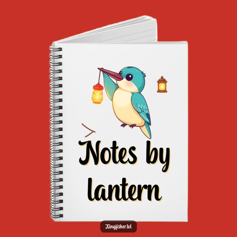 Funny Kingfisher Lantern Notebook: Jot Down Ideas with Light