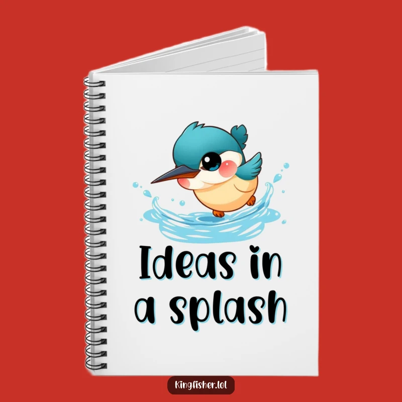 Funny Kingfisher Notebook: Cute Diving Bird Journal, Ideal Funny Gift for Notes
