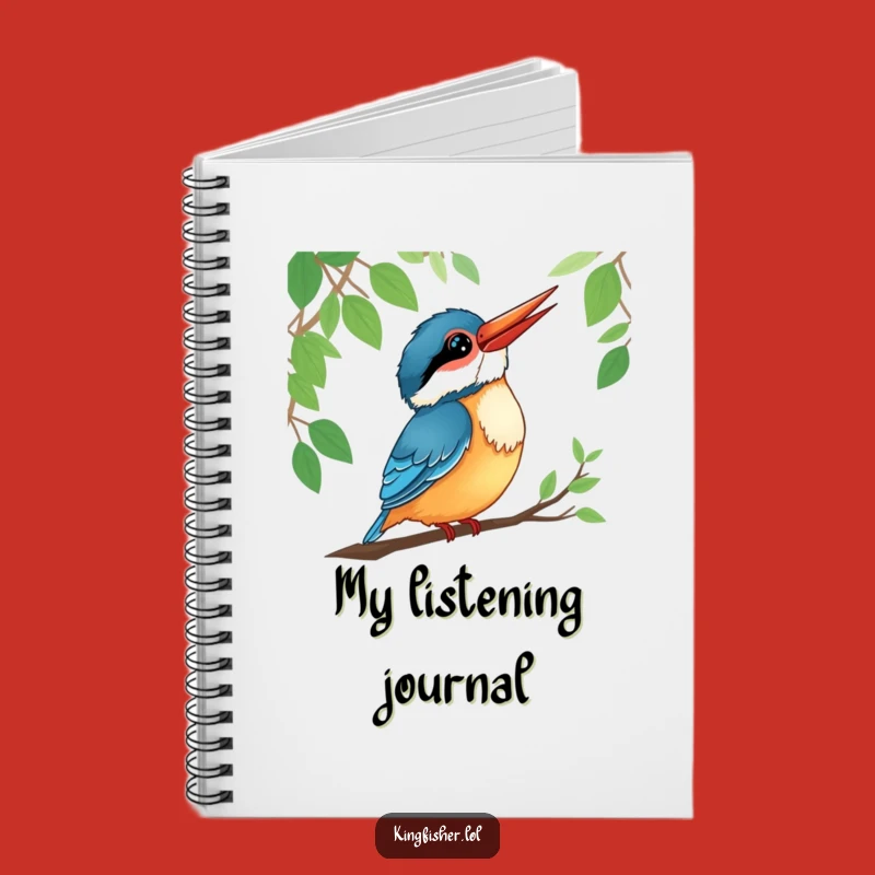 Funny Kingfisher Notebook: Jot Down Ideas While Listening, Perfect Nature Gift
