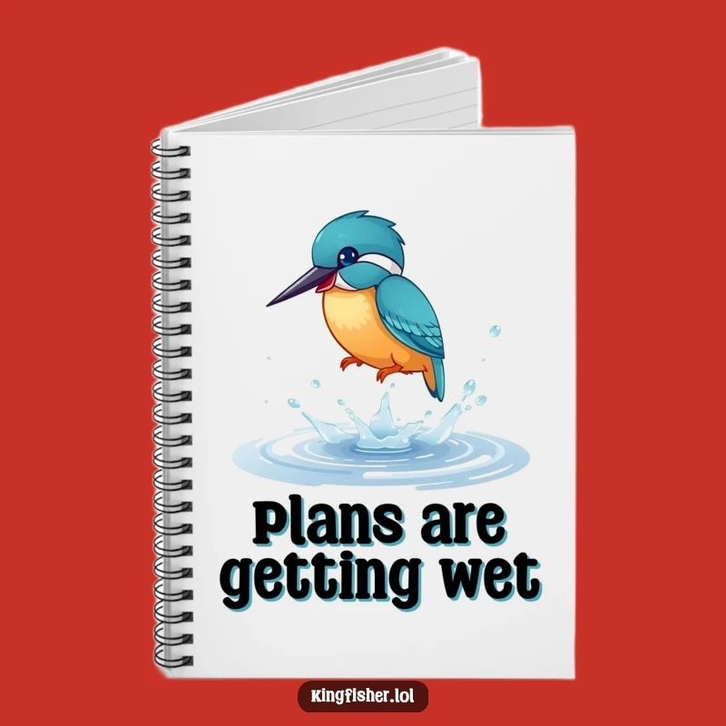 Funny Kingfisher Notebook: Jot Down Ideas with Splashing Fun