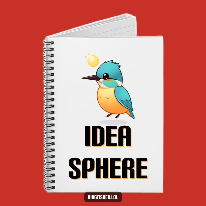 Funny Round Kingfisher Sphere Notebook: Jot Down Ideas with Magical Flair