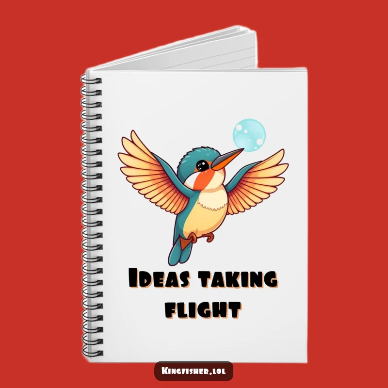Funny Kingfisher Bubble Notebook: Playful Wings Journal, Creative Funny Gift