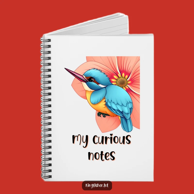 Funny Curious Kingfisher Notebook: Jot Down Your Discoveries Gift