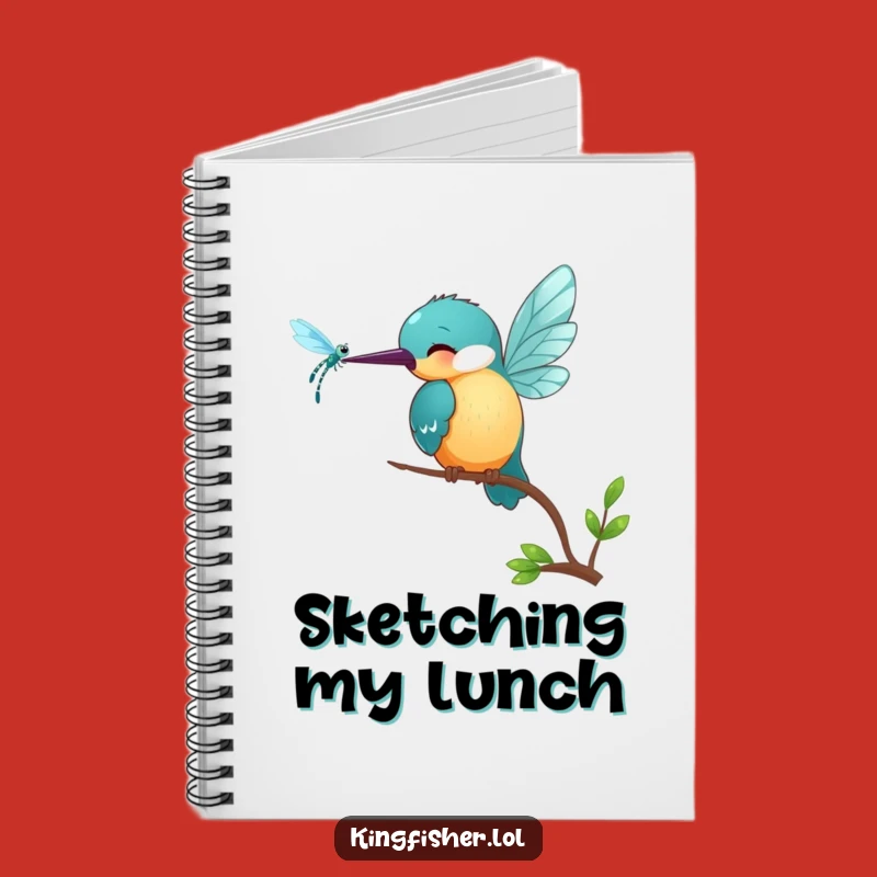 Funny Kingfisher Notebook: Playful Bird & Bug Journal, Ideal Funny Gift