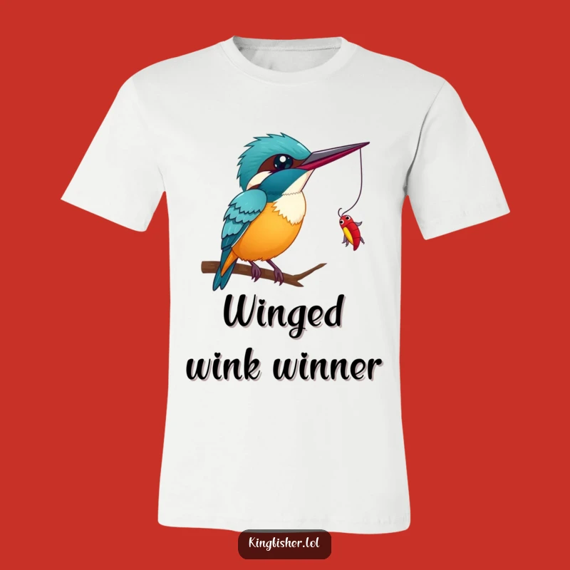 Funny Kingfisher Wink T-Shirt: Hilarious Bird Design for Kingfisher Fans